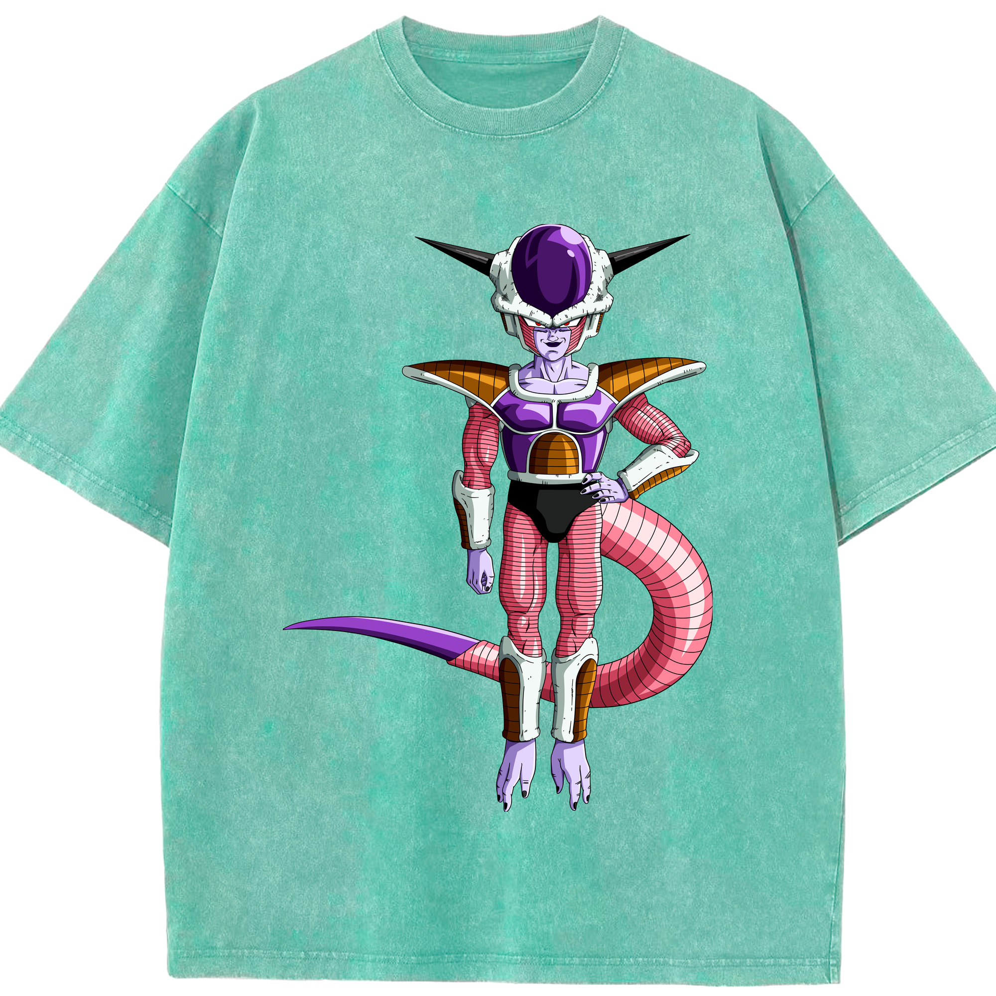 （画像用） ドラゴンボール フリーザ DRAGON BALL Frieza 綿100% ヴィンテージ風 半袖Tシャツ（フロントプリント）